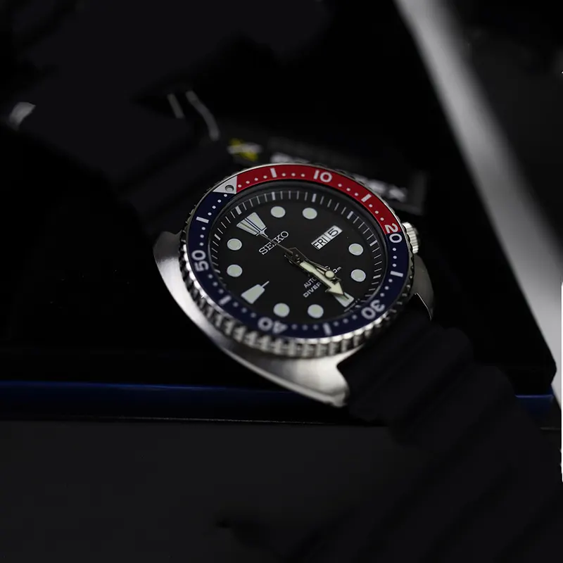 Seiko Prospex Turtle Automatic Pepsi Bezel Men's Watch- SRPE95K1